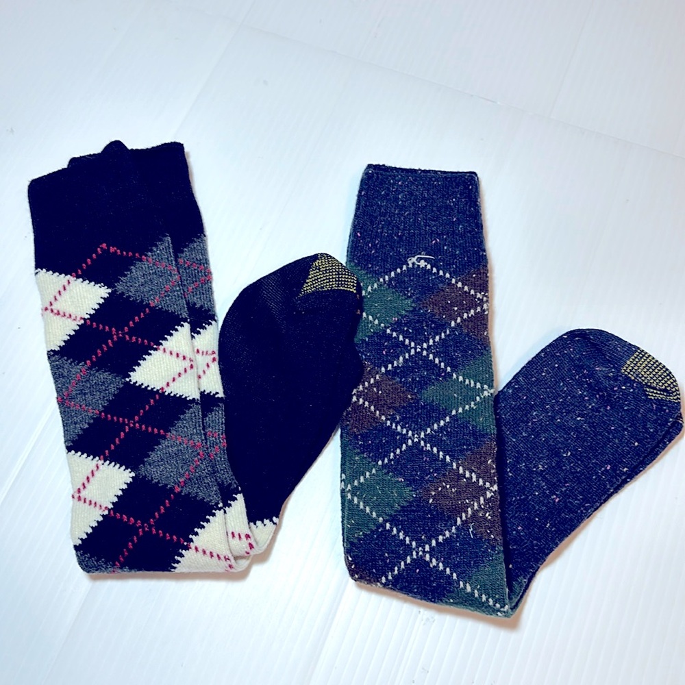 NWOT 2-PK Gold-Toe Argyle Crew Socks
